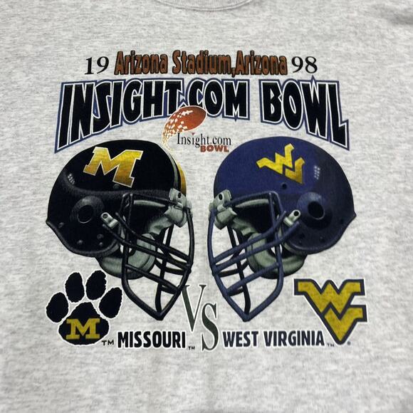 NOS Vintage 1998 Missouri West Virginia Bowl Sweatshirt - Picture 2 of 5